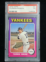 1975 Topps #20 Thurman Munson Yankees PSA 7 Near Mint