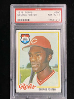 1978 Topps #500 George Foster Reds PSA 8 NM-Mint