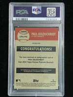 2022 Platinum Anniversary Paul Goldschmidt Cardinals PSA 9 Mint Auto Topps Chrome