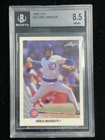 1990 Leaf #25 Greg Maddux Cubs BGS 8.5 NM-Mint+