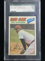1977 Topps Cloth Stickers #53 Carl Yastrzemski Red Sox SGC 7 Near Mint