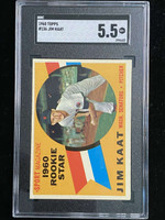 1960 Topps #136 Jim Kaat Senators SGC 5.5 EX+ RC