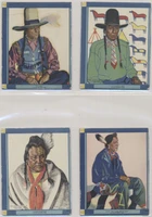 circ. 1940's Great Northern Railway Indian Portraits by Winold Reiss  (4 x 3 1/8 inches)  Lot of 4  #*sku37735