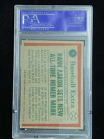 1975 Topps #1 Hank Aaron Brewers PSA 7 Near Mint Highlights