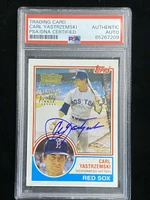 2001 Team Topps  Carl Yastrzemski Red Sox PSA Authentic Auto Signed
