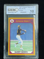 1990 Collegiate Collection #7 Barry Bonds ASU GEM 10 Gem Mint ID: 525726