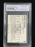 1990 Collegiate Collection #7 Barry Bonds ASU GEM 10 Gem Mint ID: 525726