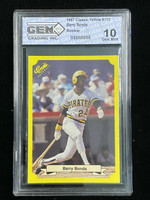 1987 Classic Yellow #113 Barry Bonds Pirates GEM 10 Gem Mint RC