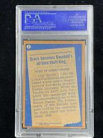1978 Topps #1 Lou Brock Cardinals PSA 8 NM-Mint Record Breaker