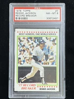 1978 Topps #7 Reggie Jackson Yankees PSA 8 NM-Mint Record Breaker