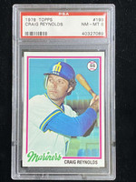 1978 Topps #199 Craig Reynolds Mariners PSA 8 NM-Mint