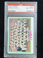 1978 Topps #214 California Angels PSA 8 NM-Mint Team Card