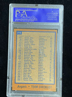 1978 Topps #214 California Angels PSA 8 NM-Mint Team Card