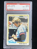 1978 Topps #249 Dave Goltz Twins PSA 8 NM-Mint