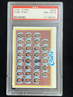 1978 Topps #302 Chicago Cubs PSA 8 NM-Mint Team Card