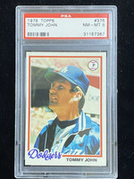 1978 Topps #375 Tommy John Dodgers PSA 8 NM-Mint