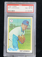 1978 Topps #379 Skip Lockwood Mets PSA 8 NM-Mint