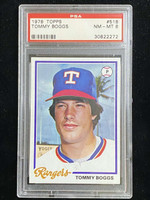 1978 Topps #518 Tommy Boggs Rangers PSA 8 NM-Mint