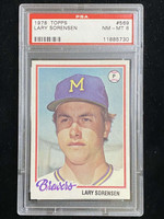 1978 Topps #569 Lary Sorensen Brewers PSA 8 NM-Mint