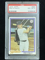 1978 Topps #664 Fred Stanley Yankees PSA 8 NM-Mint