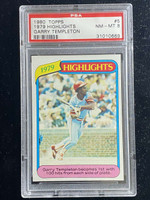 1980 Topps #5 Garry Templeton Cardinals PSA 8 NM-Mint Highlights