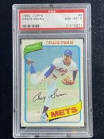 1980 Topps #8 Craig Swan Mets PSA 8 NM-Mint