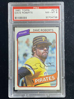 1980 Topps #212 Dave Roberts Pirates PSA 8 NM-Mint