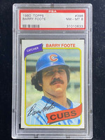 1980 Topps #398 Barry Foote Cubs PSA 8 NM-Mint