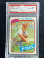 1980 Topps #500 Tom Seaver Reds PSA 8 NM-Mint ID: 526194