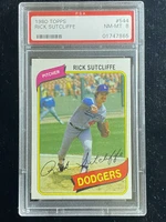 1980 Topps #544 Rick Sutcliffe Dodgers PSA 8 NM-Mint
