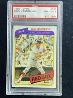 1980 Topps #720 Carl Yastrzemski Red Sox PSA 8 NM-Mint