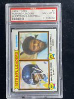 1979 Topps #3 Walter Payton Rushing Leaders PSA 8 NM-Mint Earl Campbell