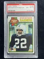 1979 Topps #128 Arthur Whittington Raiders PSA 8 NM-Mint