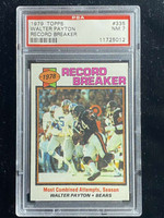 1979 Topps #335 Walter Payton Bears PSA 7 Near Mint record Breaker