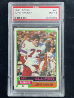 1981 Topps #80 John Hannah Patriots PSA 9 Mint