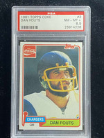 1981 Topps Coca-Cola Coke #3 Dan Fouts Chargers PSA 8.5 NM-Mint+