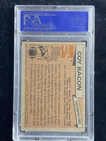 1981 Topps Coca-Cola Coke #1 Coy Bacon Redskins PSA 8 NM-Mint