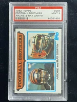 1982 Topps #266 Archie & Ray Griffin Bengals PSA 9 Mint Football Brothers