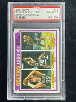 1981-82 Topps #45 Larry Bird Celtics PSA 8 NM-Mint Team Leaders