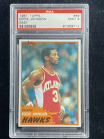 1981-82 Topps East #68 Eddie Johnson Hawks PSA 9 Mint ID: 526386