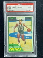 1981-82 Topps East #74 Gerald Henderson Celtics PSA 9 Mint