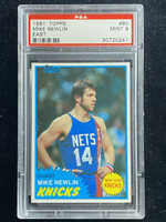 1981-82 Topps East #80 Mike Newlin Knicks PSA 9 Mint