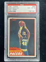 1981-82 Topps Mid-West #89 Mike Bantom Pacers PSA 8 NM-Mint