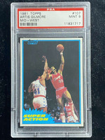 1981-82 Topps Mid-West #107 Artis Gilmore Bulls PSA 9 Mint Super Action