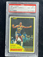 1981-82 Topps West #71 Joe Barry Carroll Warriors PSA 8 NM-Mint