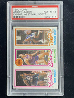 1980-81 Topps  Knight Westphal Scott Assist Leader PSA 8 NM-Mint