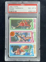 1980-81 Topps  Parish Robinson Jones PSA 8 NM-Mint