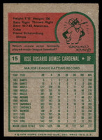 1975 Topps Mini #15 Jose Cardenal Near Mint+  ID: 527077