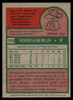 1975 Topps Mini #103 Rick Miller Near Mint+  ID: 527159