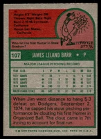 1975 Topps Mini #107 Jim Barr Near Mint  ID: 527163
